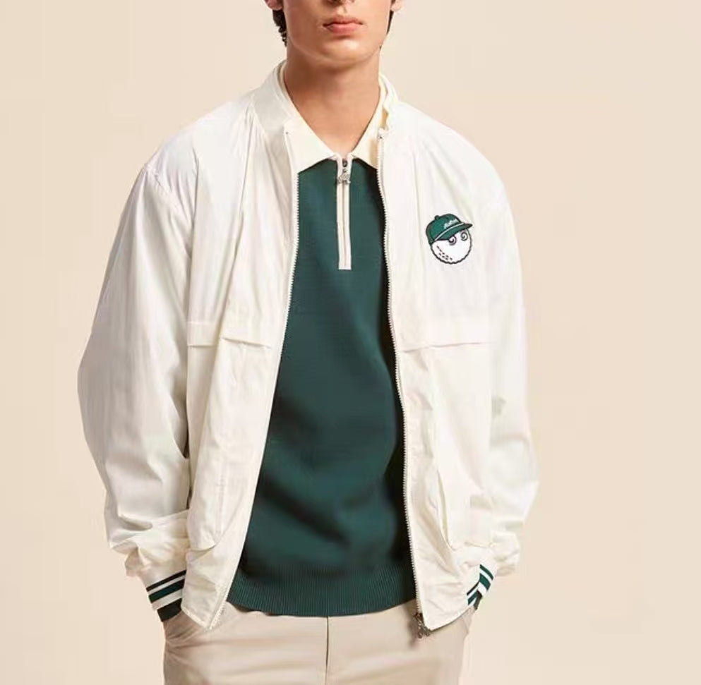 Malbon Golf Men’s Full-Zip Windproof Water-Resistant Jacket