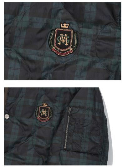 Malbon Golf Men’s Plaid Insulated Full-Zip Padded Jacket