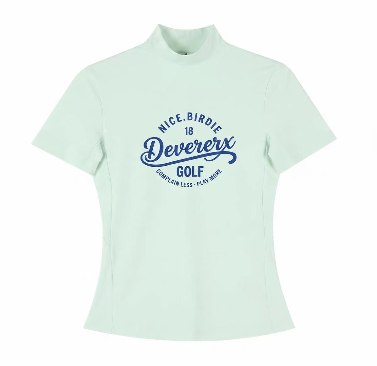 Devereux Golf 여성 슬림 모크넥 레터 프린트 골프 셔츠 블랙 제품 이미지