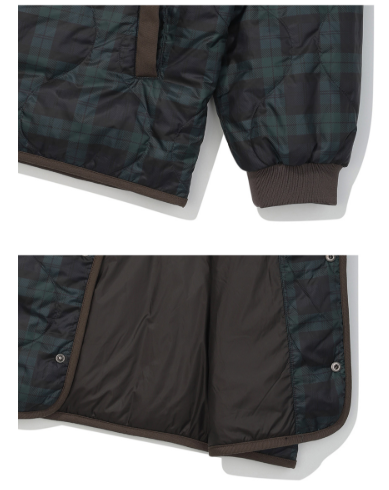Malbon Golf Men’s Plaid Insulated Full-Zip Padded Jacket