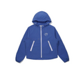 Malbon Women Golf Jacket Detachable Sleeve Hooded Windbreaker Blue front view 블루 골프 의류 정면