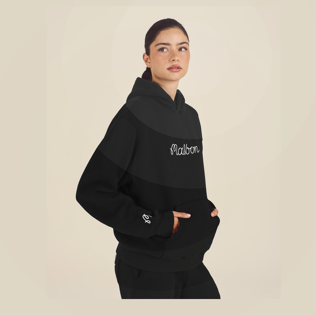 Malbon Malbon Fesque Hoodie black model image 3