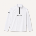 Malbon Performance Raglan Quarter Zip White front view
