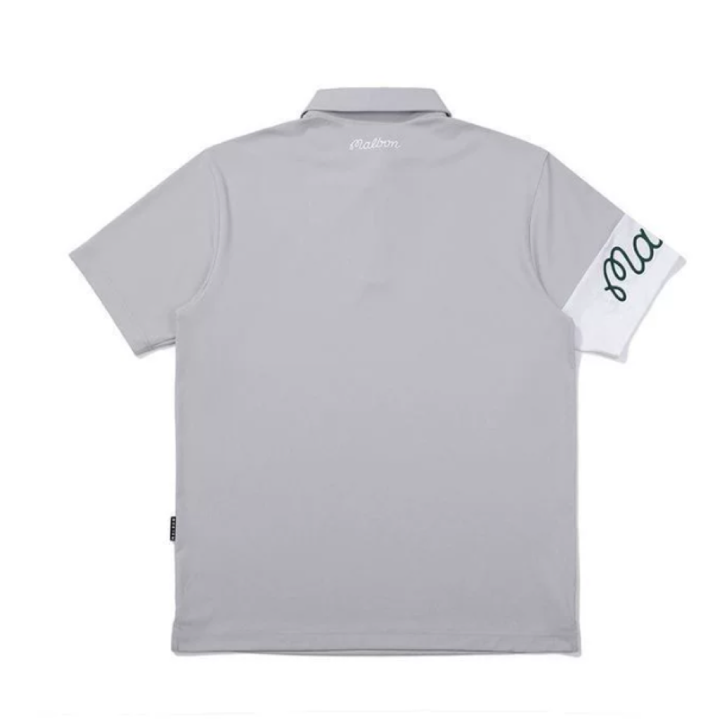 Malbon Short Sleeve Golf Polo Grey product view