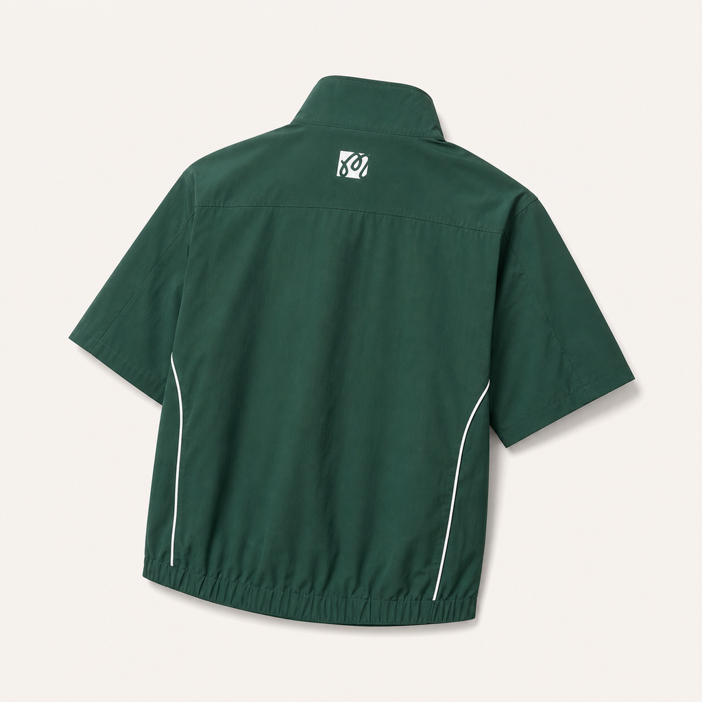 Malbon Studio Seoul Hybrid Anorak Green lifestyle shot